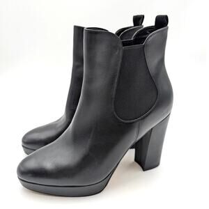 Cole Haan Remi Platform Chelsea Boots Slip-On Women's Black Size US8B EU38.5